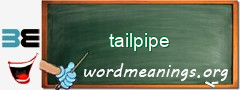 WordMeaning blackboard for tailpipe